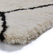 Morocco 3742 Super-Plush Moroccan Berber Zig Zag Hand-Made Super-Soft Fine Yarn Polyester Boho Shaggy Ivory/Black Rug