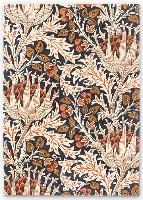 Morris & Co Artichoke Amber Charcoal 127103 Rug