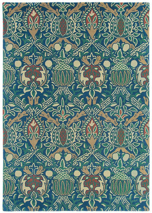 Morris & Co Granada Indigo/Red 27608 (Made To Order) Rug