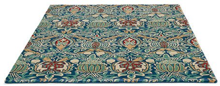 Morris & Co Granada Indigo/Red 27608 (Made To Order) Rug