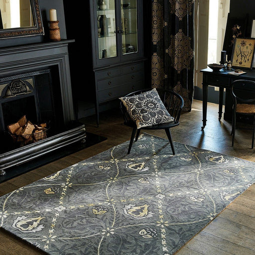 Morris & Co Pure Trellis 029105 Black Ink (Made To Order) Rug