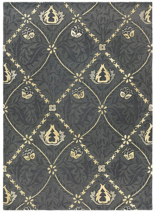 Morris & Co Pure Trellis 029105 Black Ink (Made To Order) Rug