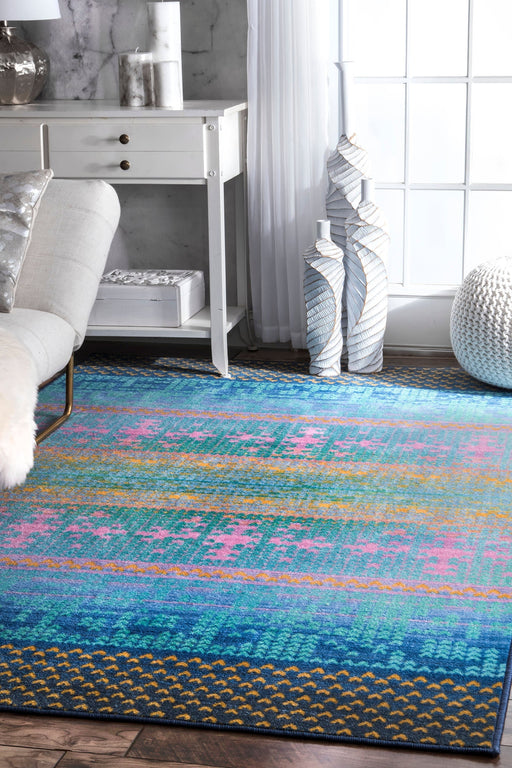 Mosaic Area Rug 160x230 cm Multicolor Home Decor