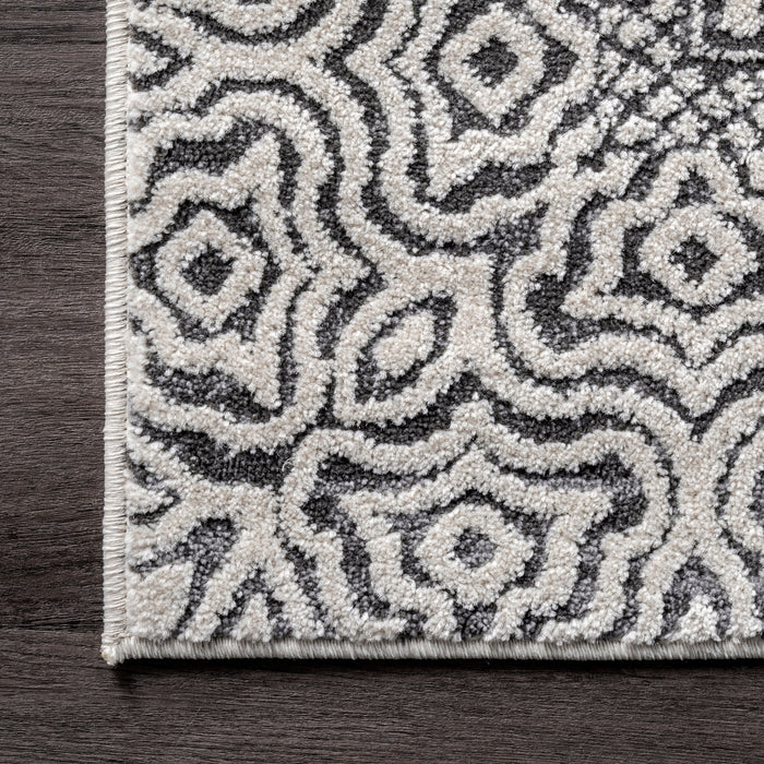 Mosaic Area Rug in Grey for Home Decoration
