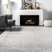 Mosaic Area Rug in Grey for Home Decoration