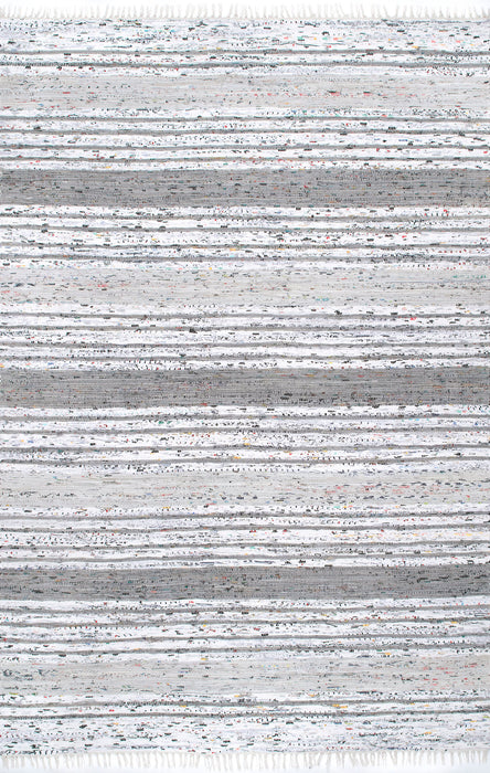 Mottled Stripes Grey Tassel Area Rug 160x230 cm