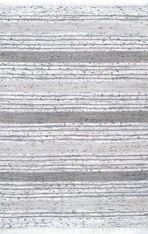 Mottled Stripes Grey Tassel Area Rug 160x230 cm