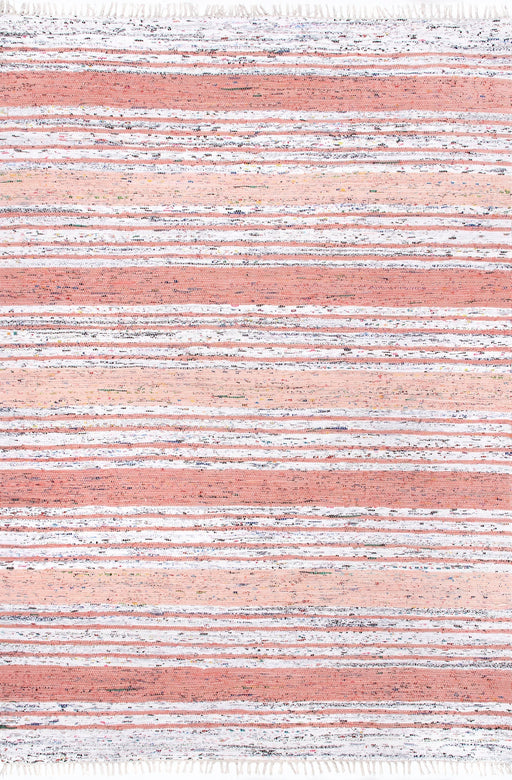 Täplikäs Stripes Pink Tupsualueen matto 152x244 cm