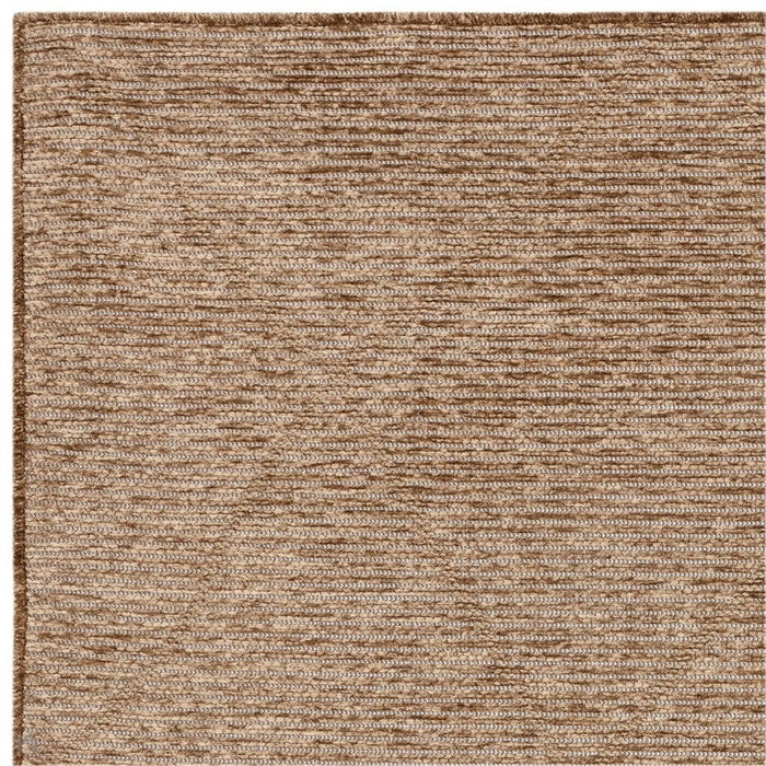 Mulberry Modern Plain Berber Jute Chenille Mix Ribbed Textured Soft-Touch Durable Flatweave Bronze Rug