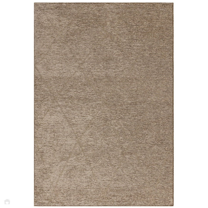 Mulberry Modern Plain Berber Jute Chenille Mix Ribbed Textured Soft-Touch Durable Flatweave Bronze Rug