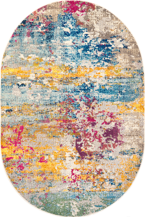 Multicolor Abstract Nebula Area Rug 120x180 cm