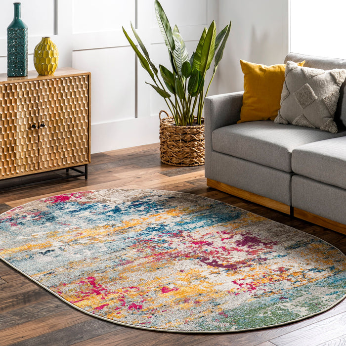 Multicolor Abstract Nebula Area Rug 120x180 cm