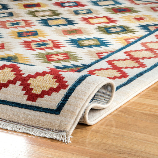 Multicolor Boho Aztec Area Rug 120x180 cm