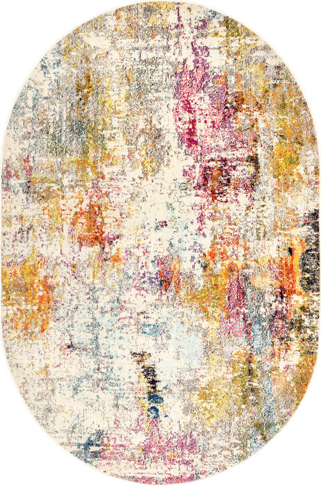 Multicolor Clouded Impressionism Area Rug for Kids Room