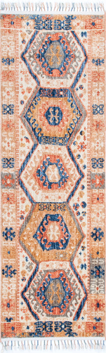 Multicolor Ethnic Area Rug 150cm Soft Fibers