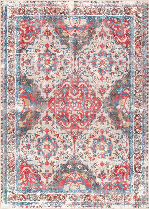 Veelkleurige bloemen Marokkaans trellis gebied Rug 160x230 cm