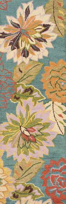 Multicolor Floral Wool Area Rug 120x180 cm