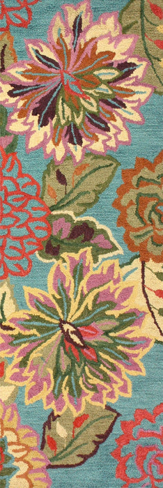 Multicolor Floral Wool Area Rug 120x180 cm