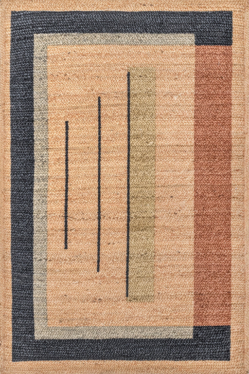 Multicolor Jute Area Rug 100x150 cm for Stylish Home Decor