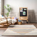 Multicolor Kids Stripe Area Rug for Nursery and Playroom