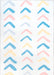 Veelkleurig pastelkleurig Chevron vloerkleed voor de kinderkamer 120x180 cm