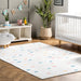 Multicolor Polka Dot Area Rug for Nursery and Playroom