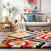 Multicolor Shag Area Rug 140x200 cm for Stylish Spaces