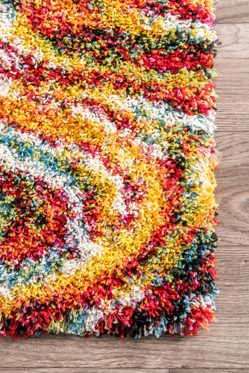 Multicolor Shag Rug for Contemporary and Bohemian Decor