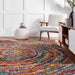 Multicolor Swirl Area Rug for Living Room and Bedroom