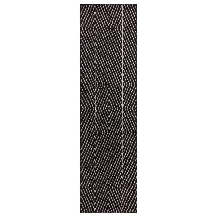 Muse Black Linear MU10 Runner Rug