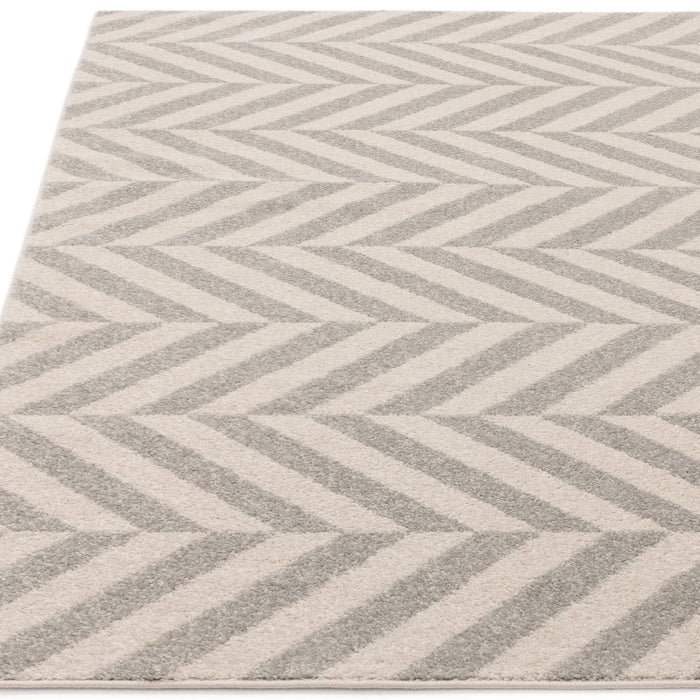 Muse Grey Chevron Rug MU07