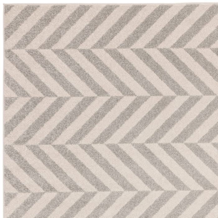 Muse Grey Chevron Rug MU07