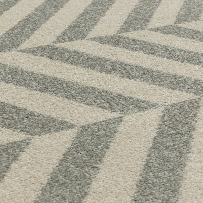 Muse Grey Chevron Rug MU07