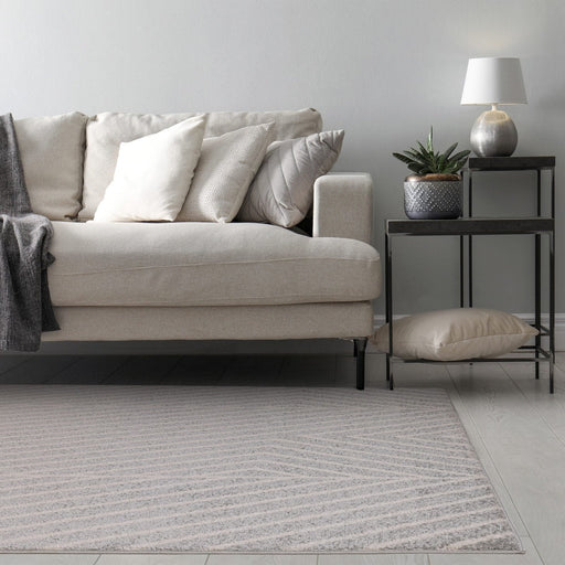 Muse Grey Linear Rug MU09
