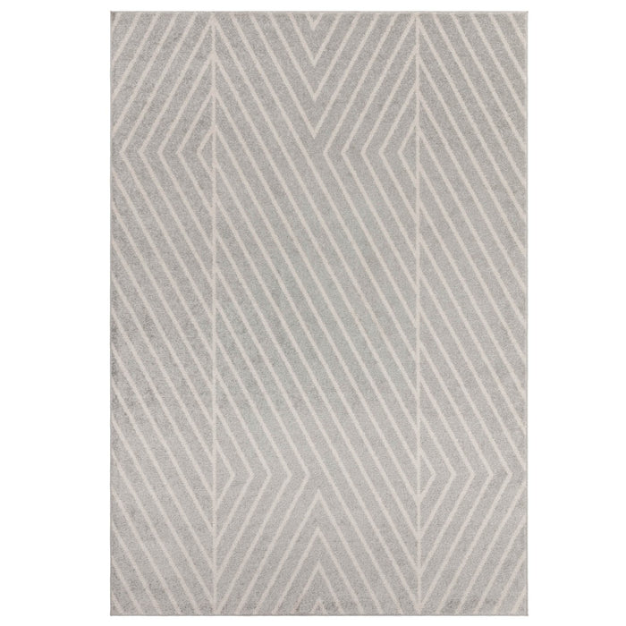 Muse Grey Linear Rug MU09
