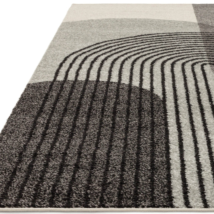 Muse Grey Retro Rug MU14