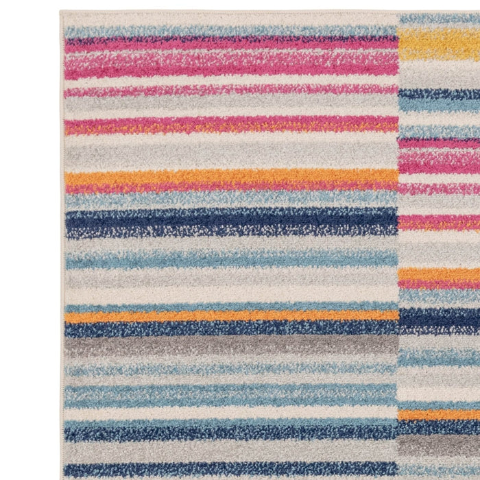 Muse Multi-Coloured Stripe Rug MU06