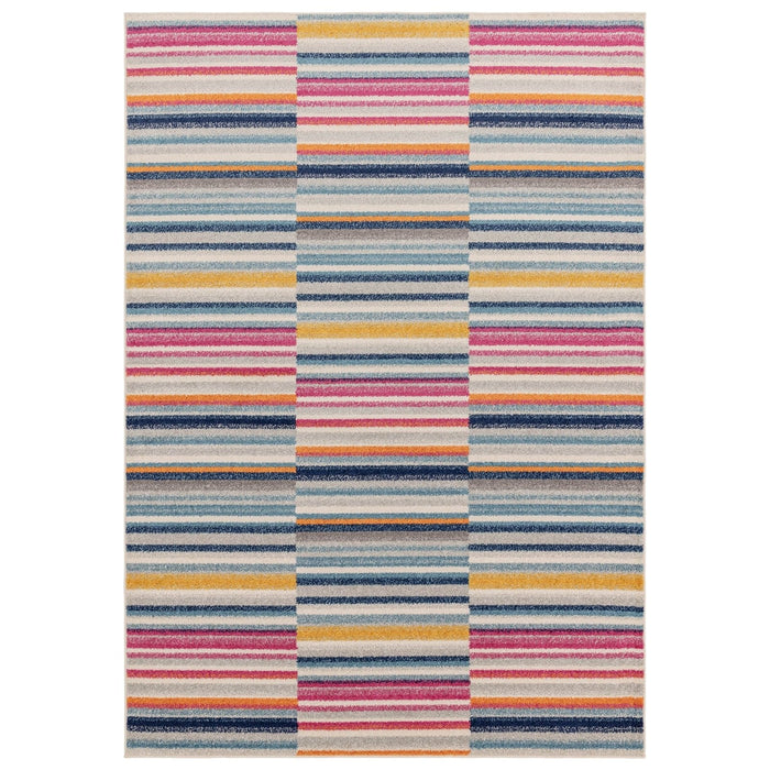 Muse Multi-Coloured Stripe Rug MU06