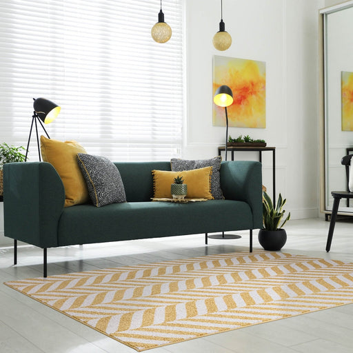 Muse Yellow Chevron Covor MU08