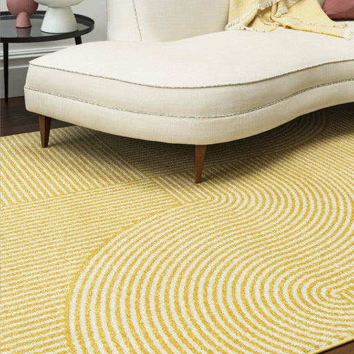 Muse Yellow Geometric Covor MU18