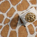 Mustard Giraffe Spots Area Rug for Nursery and Playroom