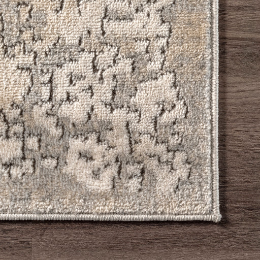 Muted Medallion Area Rug 150x230 cm Beige