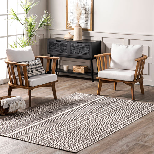 Myrtle Brown Striped Area Rug 160x230 cm