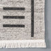 Native Area Rug With Tassels For Indoor Outdoor Use Light Grey