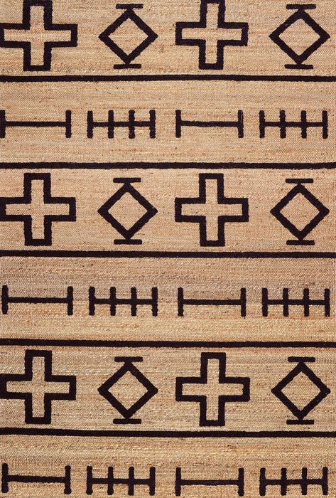 Native Design Jute Cotton Area Rug Natural 120x180 cm