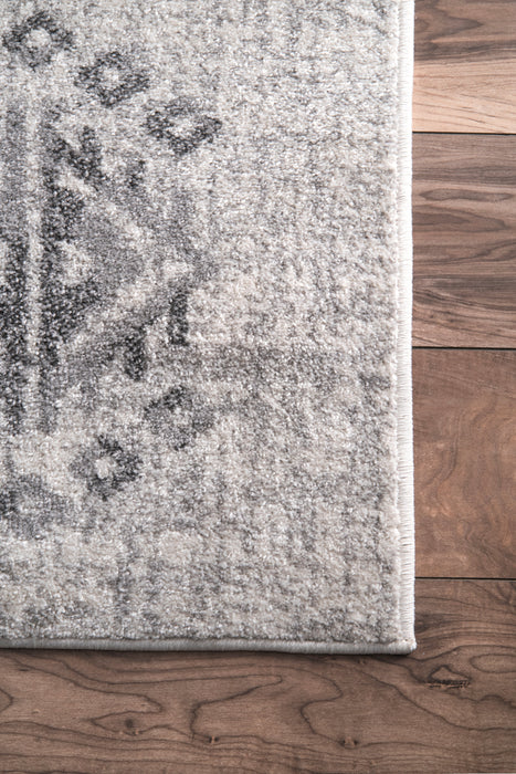 Native Grey Symbolic Diamonds Area Rug 140x200 cm