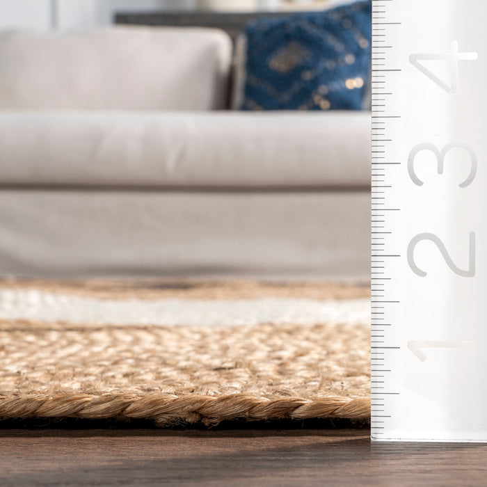 Natural Blue Circle Area Rug 150x200 cm