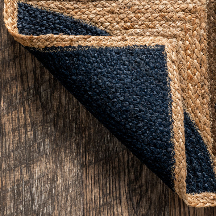 Natural Blue Circle Area Rug 150x200 cm