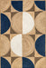 Natural Blue Circle Area Rug 150x200 cm