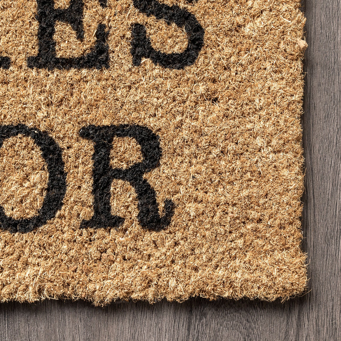 Natural Coir Doormat with Welcome Message for Home Entry